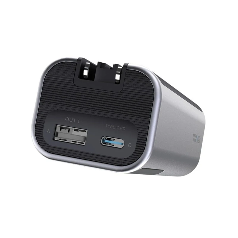 power bank with built-in plug