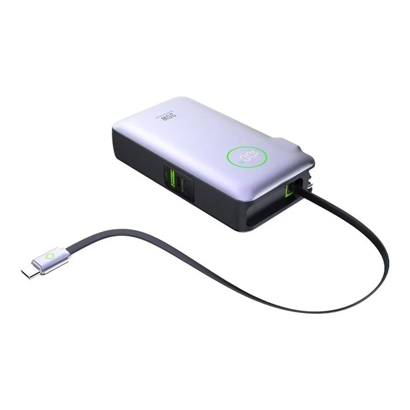power bank with  retractable cable